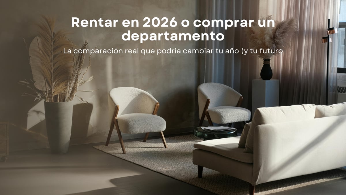 Rentar en 2026 o comprar un departamento: La comparación real que podría cambiar tu año (y tu futuro)